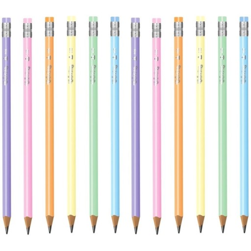 12x TROJUHOLNÍKOVÁ ceruzka PASTEL HB COLORINO KIDS