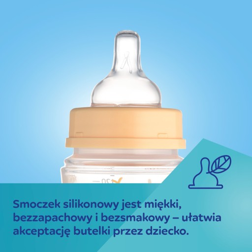 Canpol EasyStart antikoliková fľaša 120ml MOUNTAINS s cumlíkom 0m+