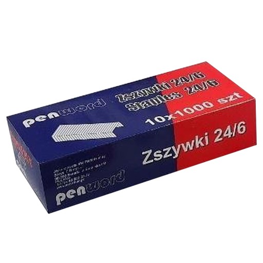 24/6 ZOŠÍVAČKY POZINKOVANÉ 1000 ks PRE ZOŠÍVAČKU SIL.