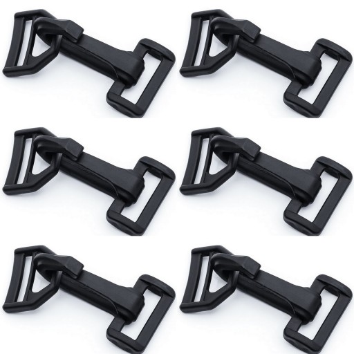 Karabína plastový háčik 3cm 30mm - 6 ks