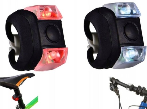 BIKE SVETLÁ LED CYKLISTICKÁ LAMPA PREDNÁ ZADNÁ 2KS