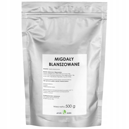 BLANŠOVANÉ MANDLE mandle bez šupky 500g