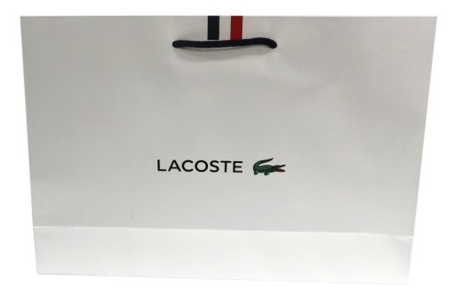 VEĽKÁ DARČEKOVÁ TAŠKA LACOSTE, BIELA