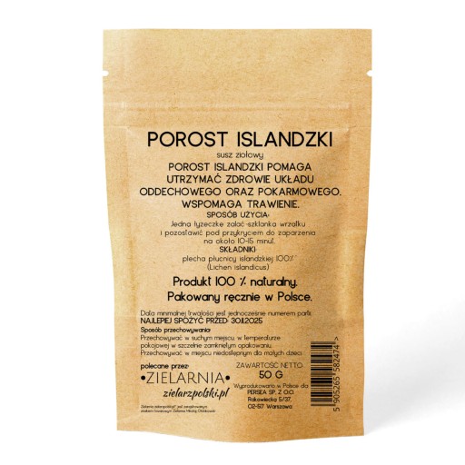 ISLAND LICHEN 100% sušený bylinný nálev NA KAŠEL