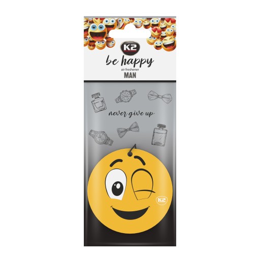 Prívesok s vôňou do auta K2 BE HAPPY MAN MEN