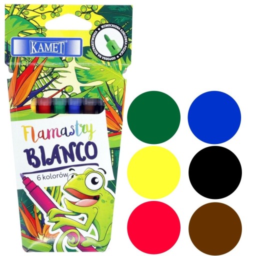 Umývateľné fixky BIANCO 6 farieb KAMET