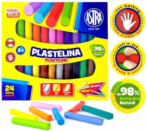 Plastelína Astra 24 farieb