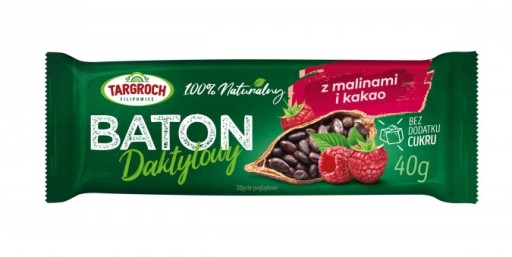 Datlová tyčinka s malinami a kakaom 40 g Targroch