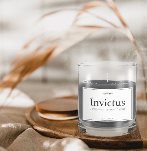 Möller SPA INVICTUS PRÍRODNÁ SÓJOVÁ SVIEČKA SVIEČKA S VÔŇOU PARFÉMU