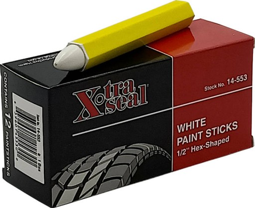 Biela krieda Xtra Seal marker voskové pero označovanie pneumatík vulkanizácia gumou