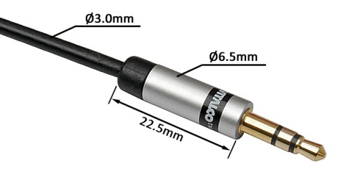 JACK kábel 3,5mm 3P TRS stereo zástrčka-zástrčka SLIM VITALCO 2m