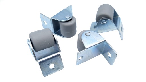 Nábytkové koliesko, pevný, zakrivený gumený MINI valček