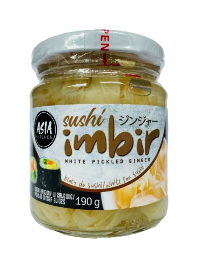 Marinovaný biely zázvor na sushi 190g Asia Kitchen