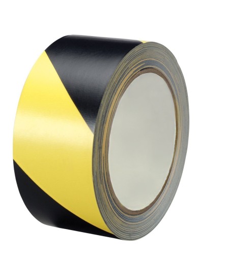 SILNÉ OZNAČENIE ZDRAVIA A BEZPEČNOSTI VÝSTRAŽNÁ LEPIACA PÁSKA, ŽLTÁ A ČIERNA 48 mm x 33 m