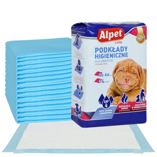 Hygienické podložky pre zvieratá na nácvik čistoty 60x60 cm 14 ks.