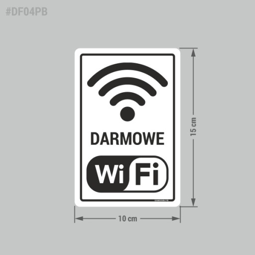 Nálepka: Bezplatné Wi-Fi 10x15