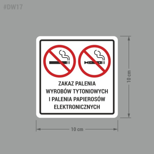 Zákaz fajčenia - nálepka 10x10