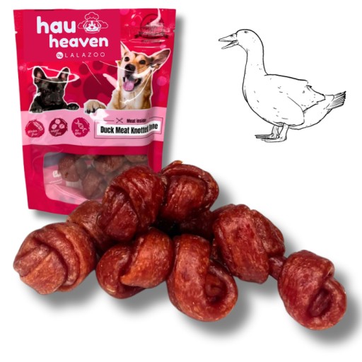 Pochúťka pre psa UZLY S KAČIČKOU 100g HAUHEAVEN od LalaZoo