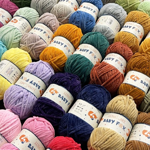 Polyesterová priadza Baby Fox - Luna Art - 1, 100 g, 120 m