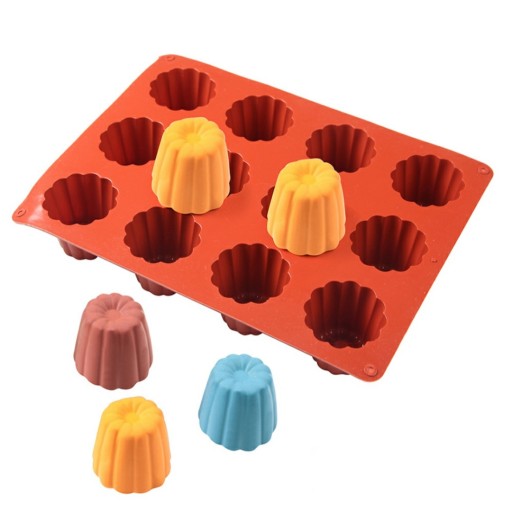 SILIKÓNOVÁ FORMA NA CANELLE MUFFIN PANA COTTA CANELE forma na MUFFINY 12