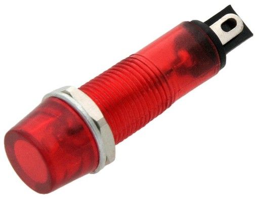 Neónová kontrolka 6mm 230V červená
