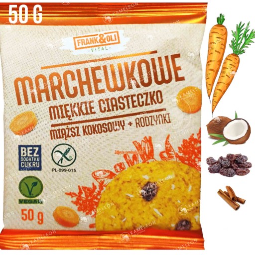 Mäkký mrkvový koláč s kokosom a hrozienkami