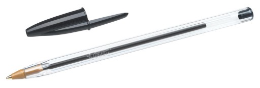 BIC CRISTAL STREDNE ČIERNY GUĽOVÝ BOD S ČIAPKOM ŠKOLA 1,0 mm
