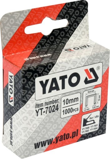 ŠTINKY YATO 10MM /1,2X10,6/ 1000KS.
