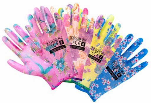 Dámske ochranné záhradné rukavice X-COLOR-PU, veľkosť 9 Procera