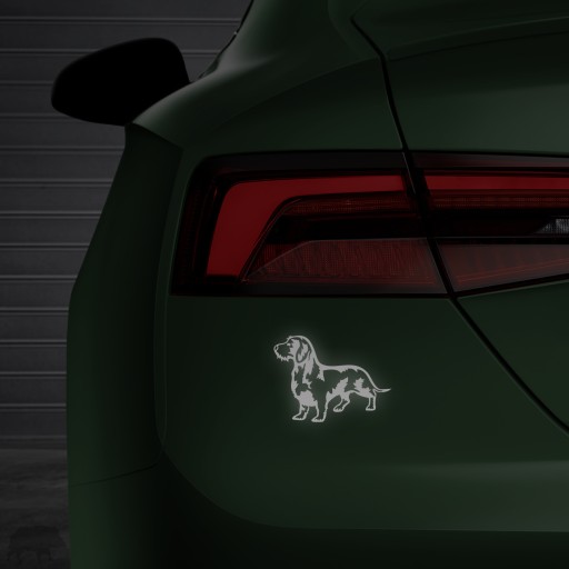 NÁLEPKA NA AUTO ČIERNY DROBOTNÝ JAZVEČÍK