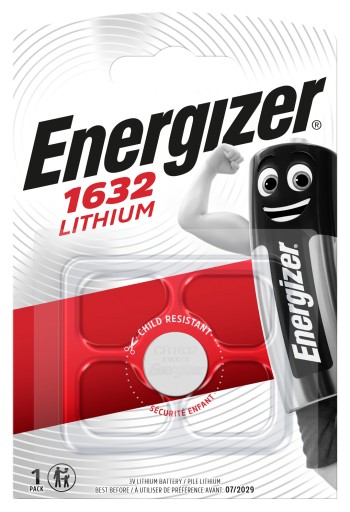 1x lítiová mini batéria Energizer CR1632