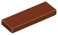 LEGO TILE 63864 TILE 1x3 hnedá (6g) 9 ks