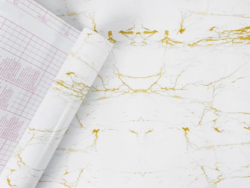 Samolepiaca mramorová dyha s bielym zlatom vzor DIY