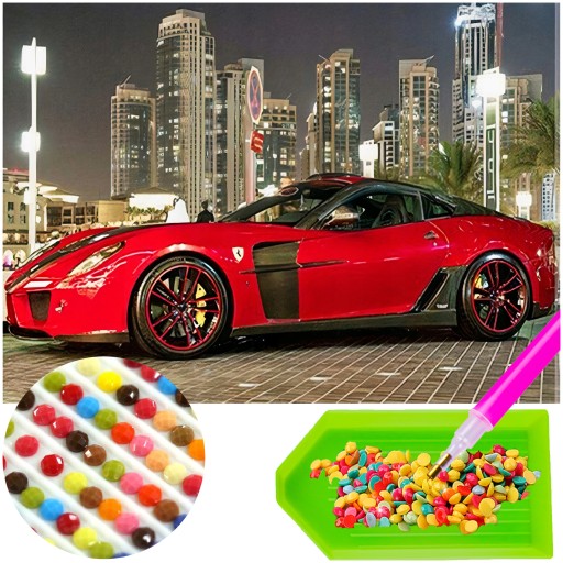 Diamantové vyšívanie AUTO DIAMANTOVÝ PAINTING 5D obrázok Diamantový rezací papier
