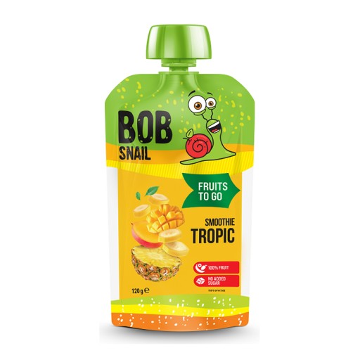 TROPIC Bob Slimák OWOLOVO SMOOTHIE Tropická zmes chutí OVOCIE NATURAL