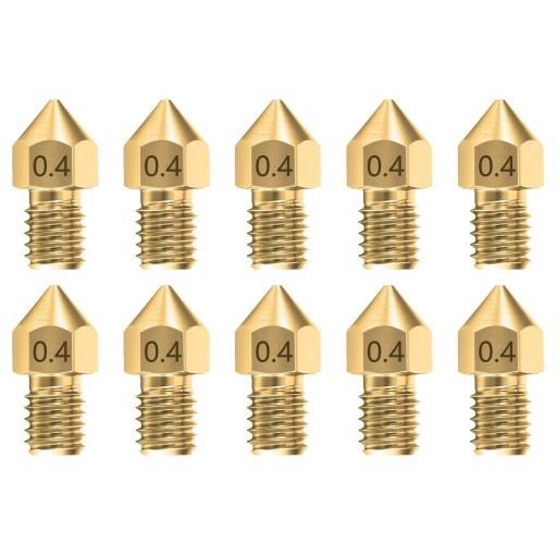 SET 10 x MK8 0,4 MOSADZNÁ tryska CREALITY ENDER 3 5 PRO V2 TRYSKA DELOstrelectvo