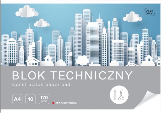 Technická škola blok A4 10k biely x4 kusy