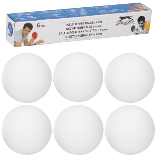 Loptičky na stolný tenis a ping pong, 40 mm, sada 6 loptičiek