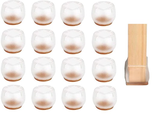 NÁKRYTY PODLOŽKY S PLSTINOM NA NOHY STOLIČKY NÁBYTOK STOL SADA 16 ks 25x25mm