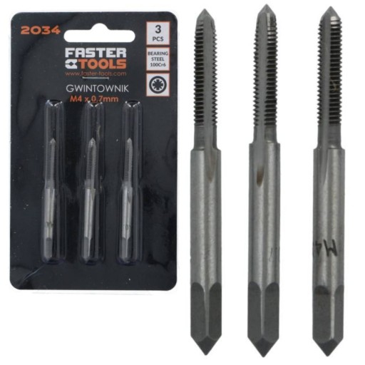 ZÁVIT M4 x 0,7 mm 3 KS ZÁVITOVÉ VIACHRANNÉ ZÁVITNÍKY