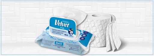 Zamatový vlhčený toaletný papier PURE 1 ks