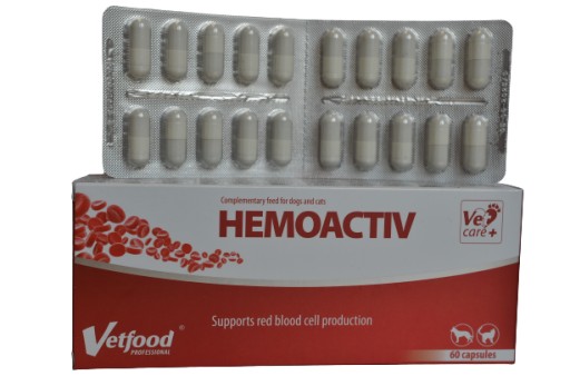 Vetfood HemoActiv Blister 20 kapsúl žehlička