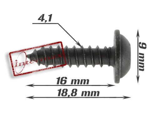 MONTÁŽNA SKRUTKA NA PLASTOVÚ KABELU 16 x 4,1 SKÚTER