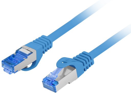 Ethernetový internetový kábel skrútený RJ45 LAN Cat 6A SFTP LSZH 2m modrý