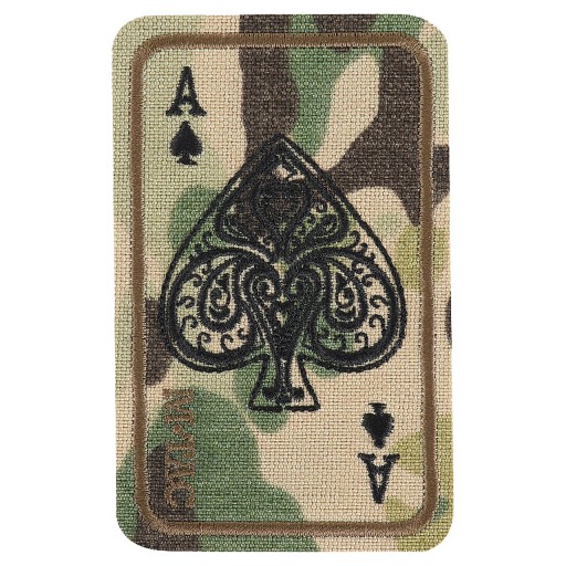 VYŠÍVANÉ PÝKOVÉ ACE KARTA PÝKOVÉ ACE M-TAC MULTICAM VELCRO NÁŠIVKA
