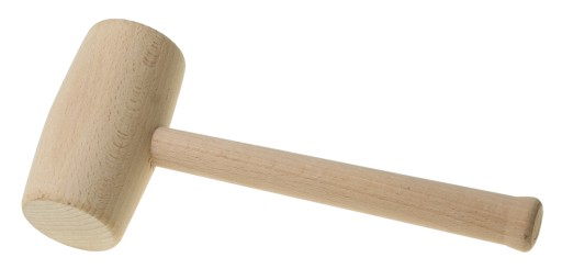 TESÁRSKE KLADIVO, DREVENÉ, okrúhle, 65 mm