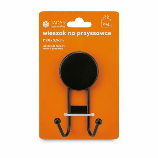 Kúpeľňový NÁSTENNÝ VEŠIAK NA UTERÁKY s háčikmi Tadar