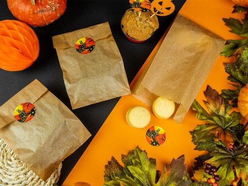 Halloweenske vrecúška na sladkosti pre deti, 6 ks.