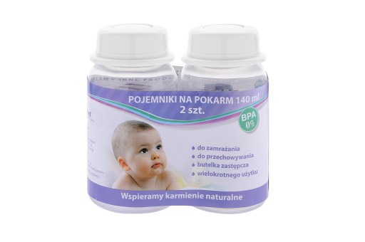 NÁDOBA NA JEDLO fľaša na materské mlieko 2 kusy SIMED