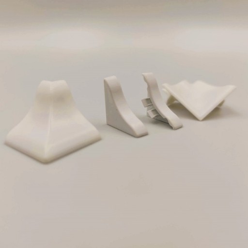 Vnútorný roh pre lištu pracovnej dosky COMPACT LINE WHITE